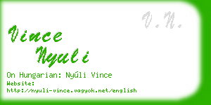 vince nyuli business card